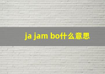 ja jam bo什么意思